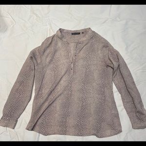 Button Up Leopard Print Blouse P34